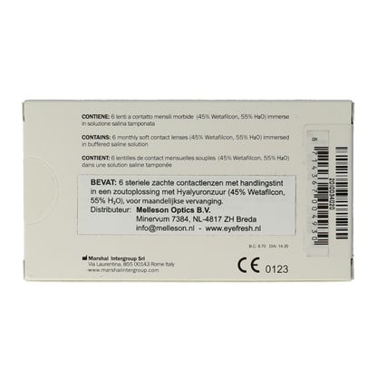Eyefresh Maandlenzen -6.00  6 Stuks
