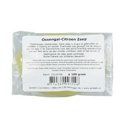 Ginkel's Ossengal citroen zeep 100 Gram