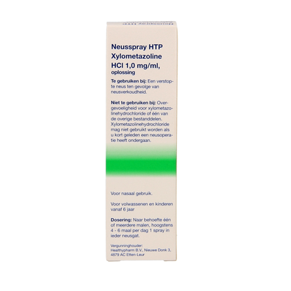 Healthypharm Neusspray xylometazoline 1.0% 10 Milliliter