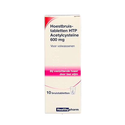 Healthypharm Acetylcysteine 600mg 10.00 Bruistabletten