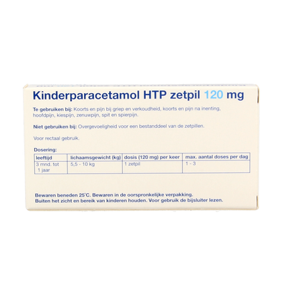 Healthypharm Paracetamol kind 120mg 10 Zetpillen
