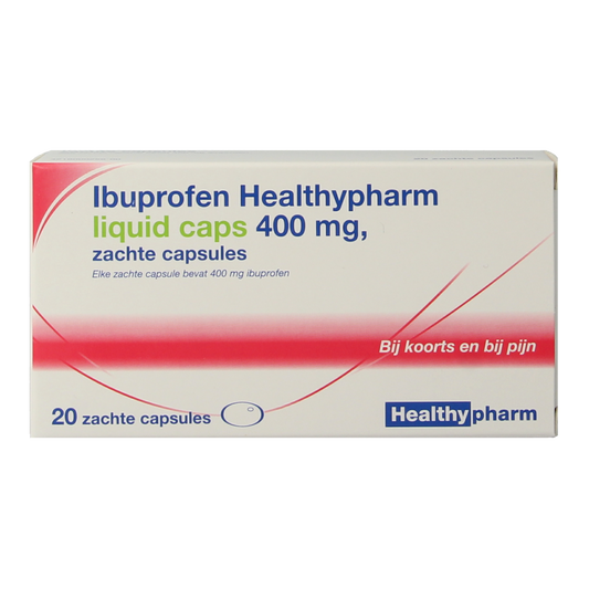 Healthypharm Ibuprofen 400mg liquid caps 20.00 Capsules