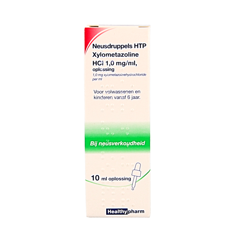 Healthypharm Neusdruppels HTP Xylometazoline HCl 1mg/ml 10 Milliliter