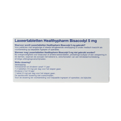 Healthypharm Laxeertabletten bisacodyl 5mg 30.00 Tabletten