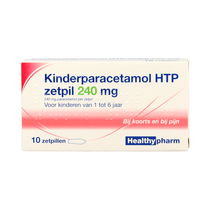 Healthypharm Paracetamol kinderen 240mg 10 Zetpillen