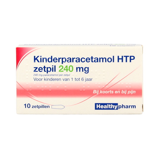 Healthypharm Paracetamol kinderen 240mg 10 Zetpillen