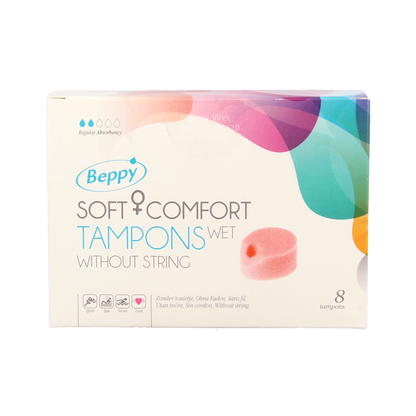 Beppy Soft+ comfort tampons wet 8 Stuks