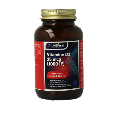 All Natural Vitamine D3 25mcg 120.00 Capsules