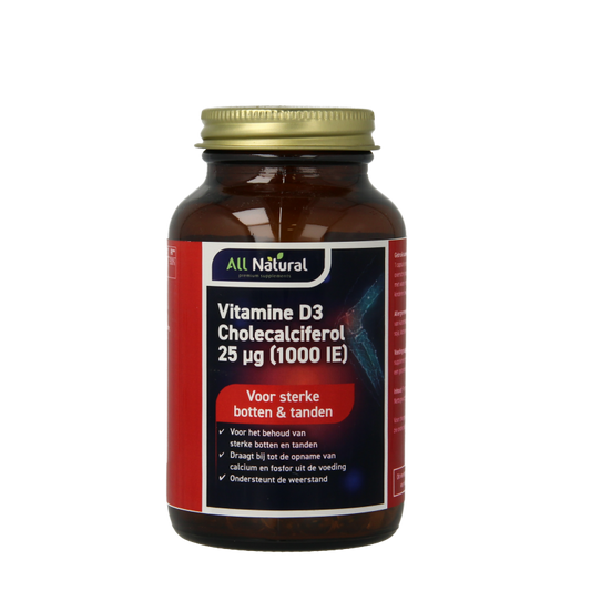 All Natural Vitamine D3 25mcg 300 Capsules