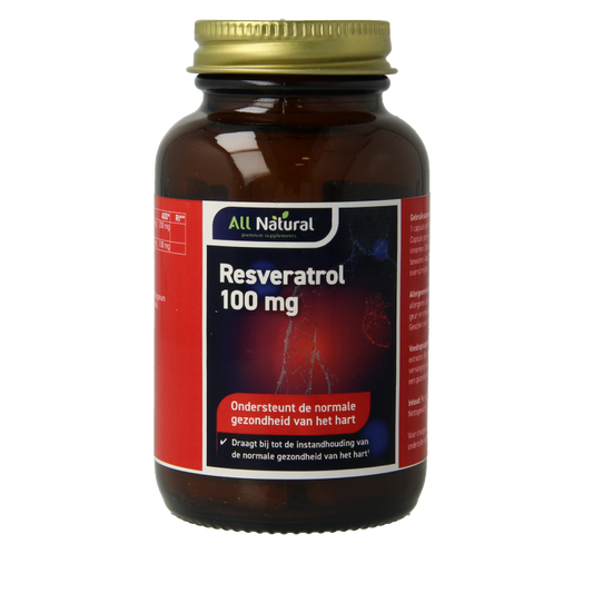 All Natural Resveratrol 100mg 60 Capsules