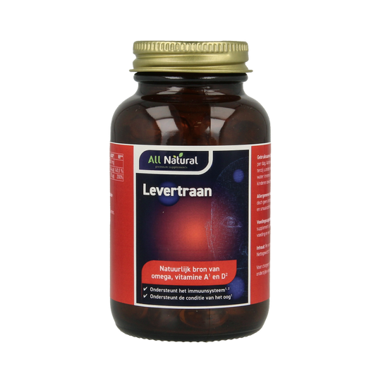 All Natural Levertraan vitamine a & d 100 Capsules