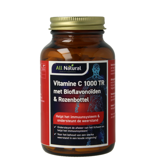 All Natural Vitamine C 1000 met bioflavonoiden & rozenbottel 100 Tabletten