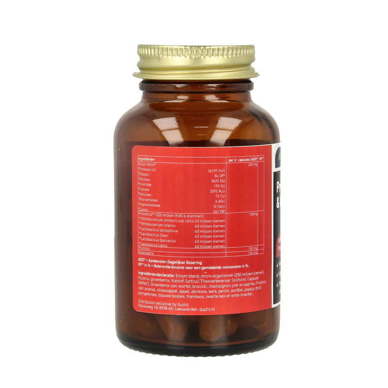 All Natural Probiotica & enzymen 60 Vegetarische capsules