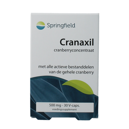 Springfield Cranaxil cranberry 500mg 30.00 Vegetarische capsules