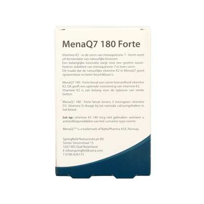 Springfield MenaQ7 Forte vitamine K2 180 mcg 60 Vegetarische capsules