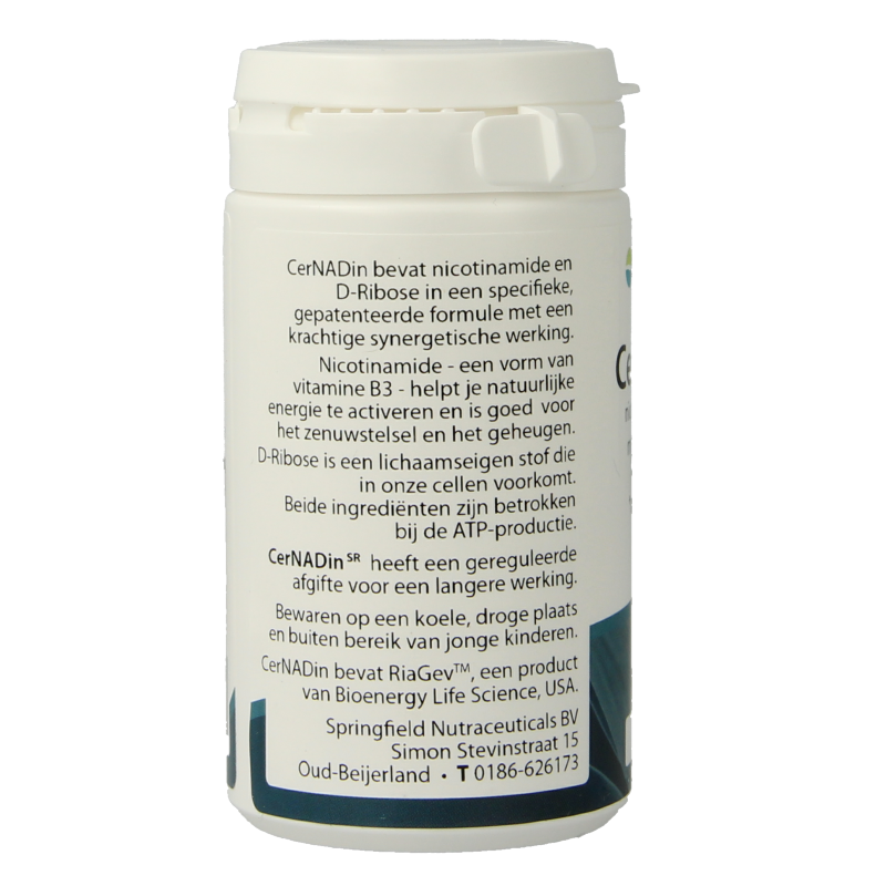 Springfield Cernadin SR nicotinamide & D-ribose 760mg 60 Tabletten