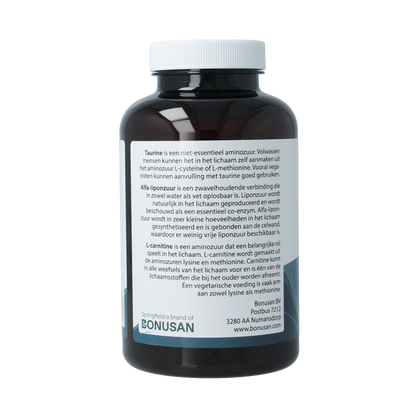 Springfield Talicar I carnitine/taurine/liponzuur 180 Vegetarische capsules