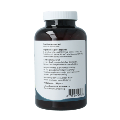 Springfield Talicar I carnitine/taurine/liponzuur 180 Vegetarische capsules