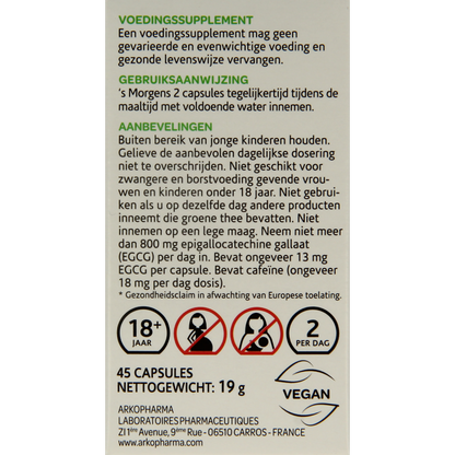 Arkocaps Groene thee bio 45 Capsules