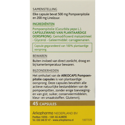 Arkocaps Pompoenpitolie 45 Capsules