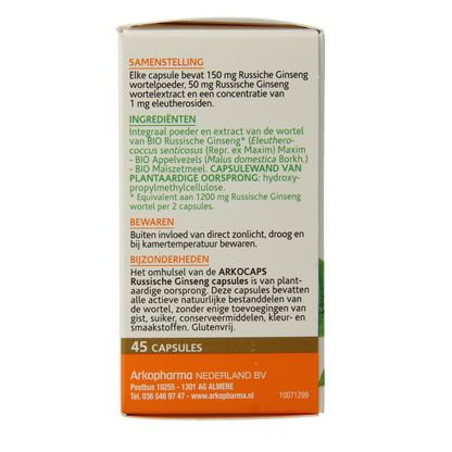 Arkocaps Russische ginseng bio 45 Capsules
