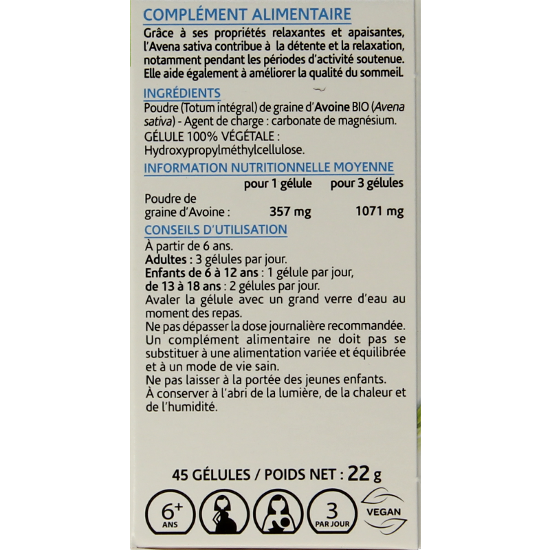Arkocaps Avena sativa bio 45 Capsules