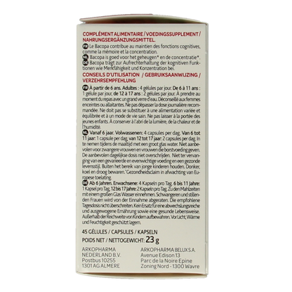 Arkocaps Bacopa 45.00 Capsules