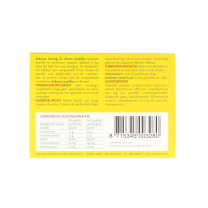 Arkovox Honing citroen keelpastilles 8 Pastilles