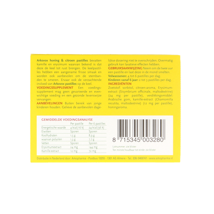 Arkovox Honing citroen keelpastilles 8.00 Pastilles