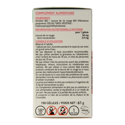 Arkocaps Rode gist rijst bio 150 Capsules