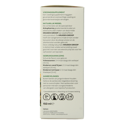 Arkopharma Kruidensiroop 150.00 Milliliter