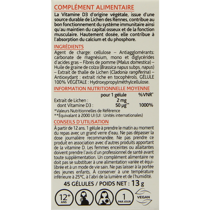 Arkocaps Vitamine D3 2000IE vegan 45.00 Capsules