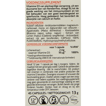 Arkocaps Vitamine D3 2000IE vegan 45.00 Capsules