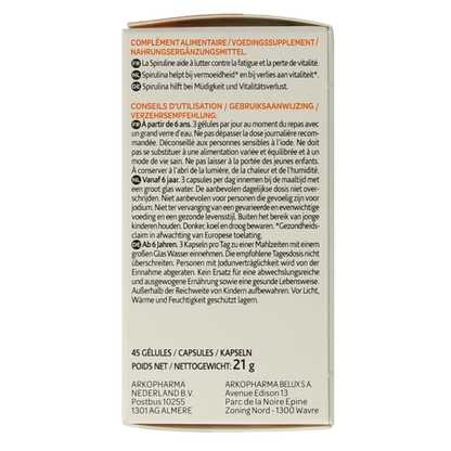 Arkopharma Spirulina bio 45 Capsules