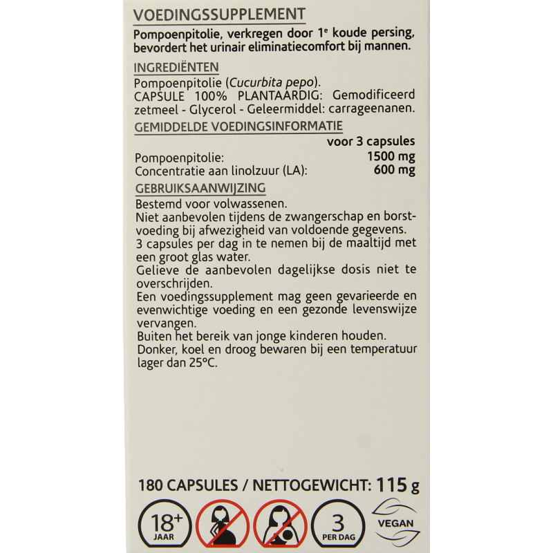 Arkocaps Pompoenpitolie 180 Capsules