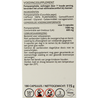 Arkocaps Pompoenpitolie 180 Capsules
