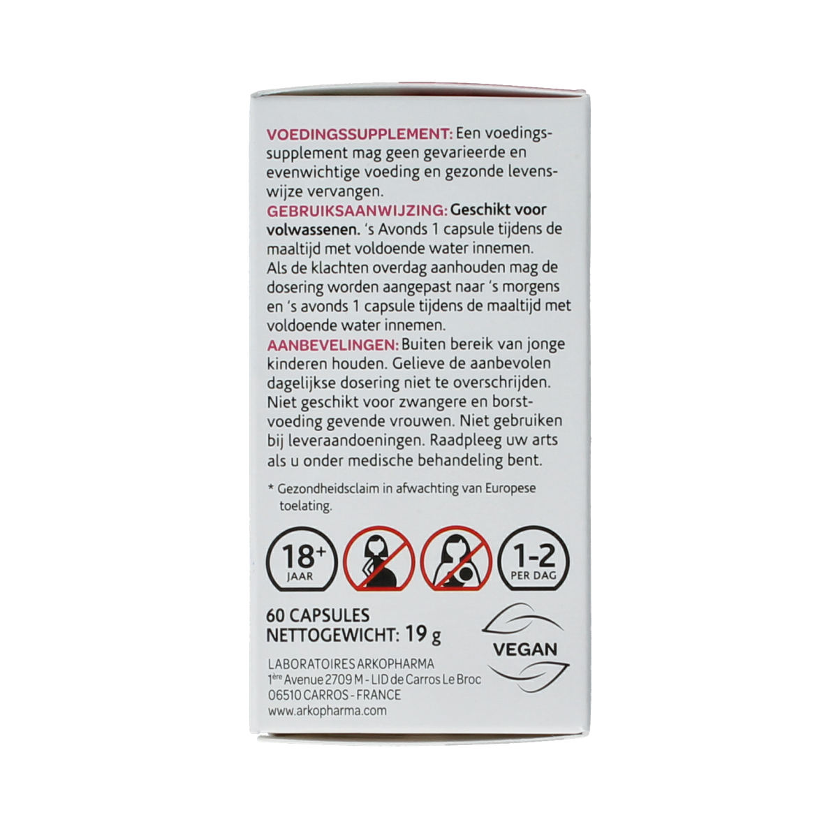Arkopharma Zilverkaars 60.00 Capsules