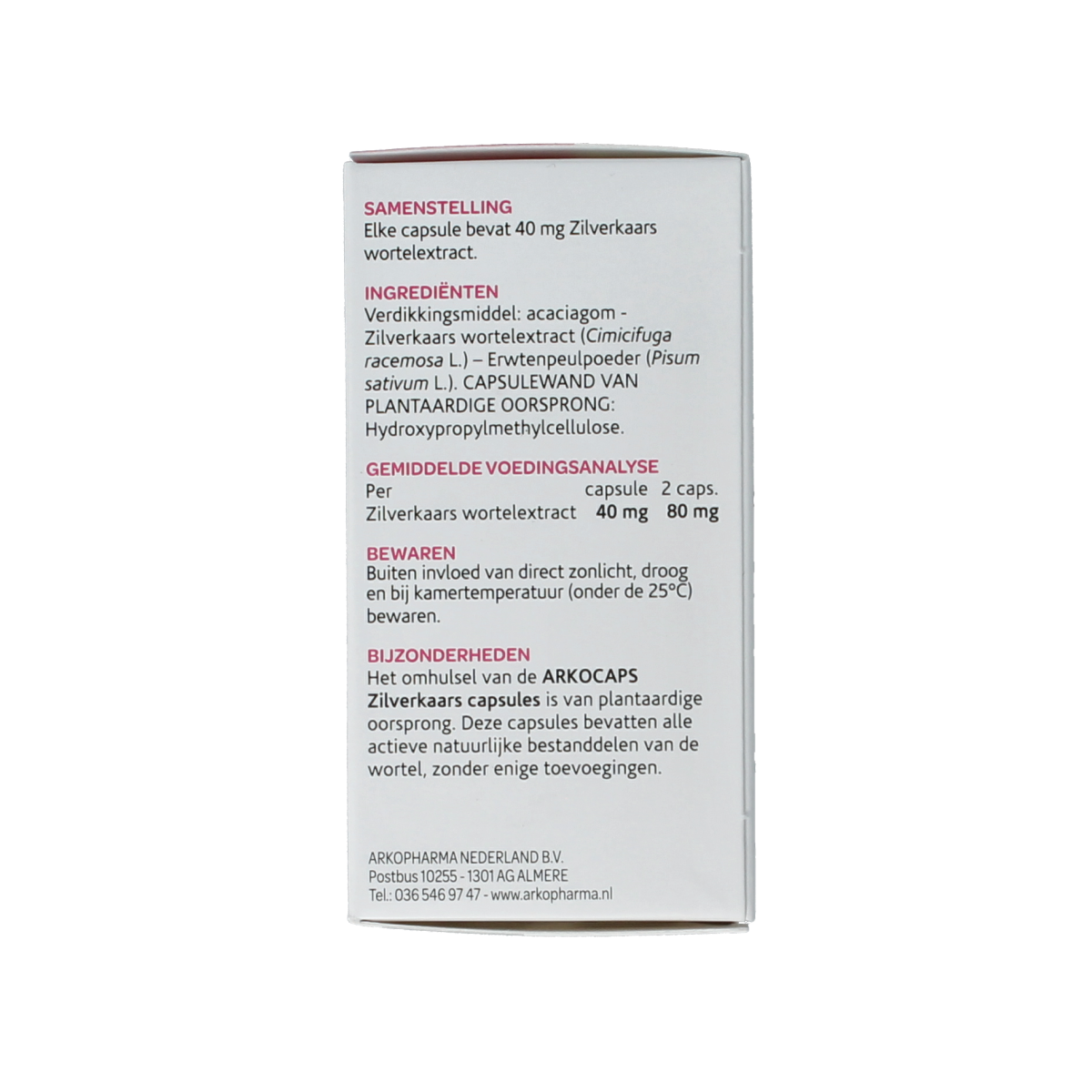 Arkopharma Zilverkaars 60.00 Capsules