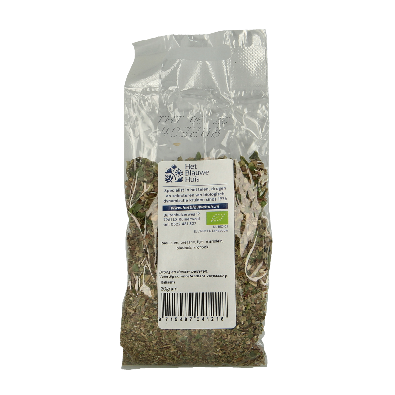 Het Blauwe Huis Italiaanse kruiden bio 20 Gram