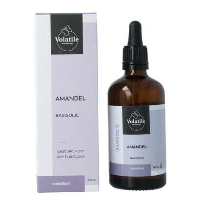 Volatile Amandel basisolie glazen fles 100 Milliliter