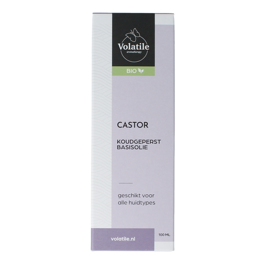 Volatile Castor koudgeperst basisolie bio glazen fles 100.00 Milliliter
