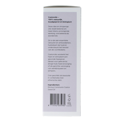 Volatile Castor koudgeperst basisolie bio glazen fles 100 Milliliter
