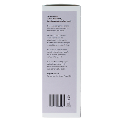 Volatile Sesam koudgeperst basisolie bio glazen fles 100 Milliliter