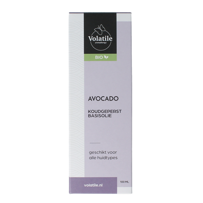 Volatile Avocado koudgeperst basisolie bio glazen fles 100.00 Milliliter
