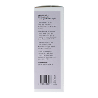 Volatile Avocado koudgeperst basisolie bio glazen fles 100.00 Milliliter