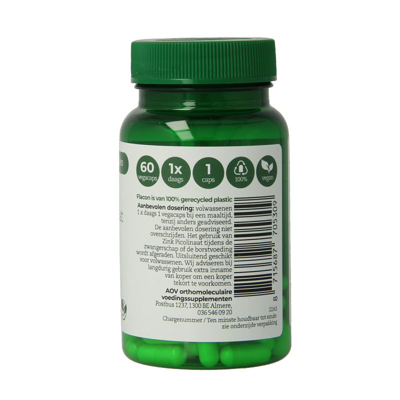 AOV 530 Zink picolinaat 60 Vegetarische capsules