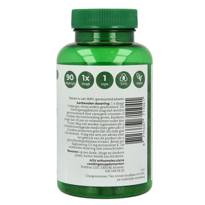 AOV 1104 Rode gist rijst extra 90 Vegetarische capsules