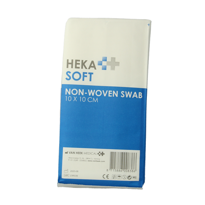 Heka Soft Non-woven kompres 10 x 10cm niet steriel 8 lagen 100 Stuks