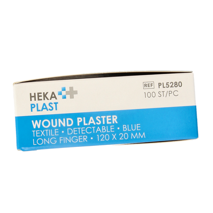 Hekaplast Vingerpleister detectable 120 x 20 haccp elastisch 100 Stuks