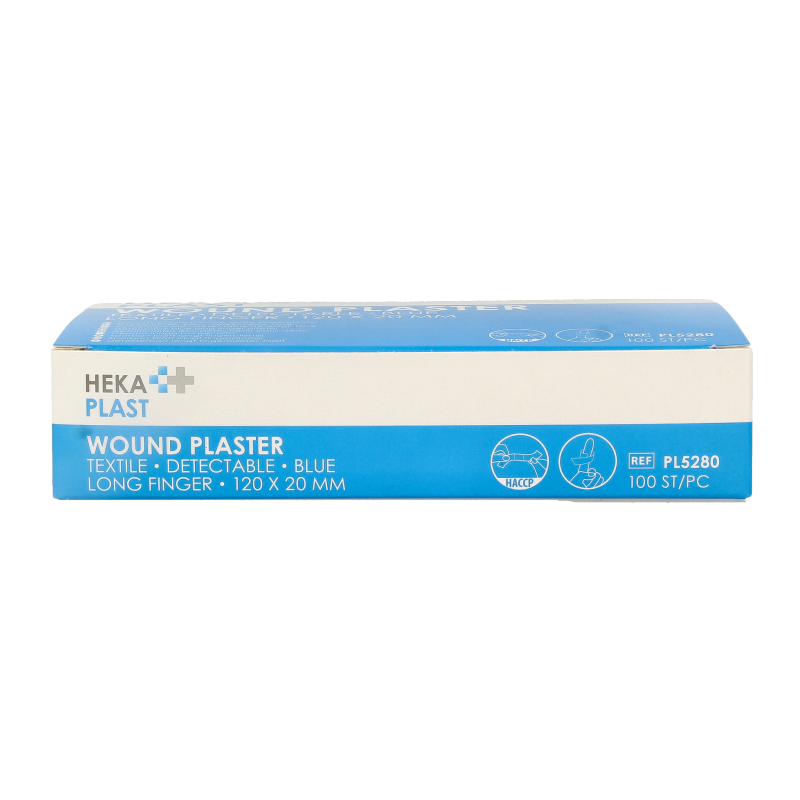 Hekaplast Vingerpleister detectable 120 x 20 haccp elastisch 100 Stuks